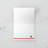 Gevouwen het Baby shower van het lieveheersbeestje Bedankkaart (Binnen)