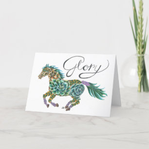 Gevouwen kaart Glory Horse van Sherry Jarvis
