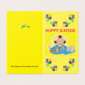 Gevouwen Kaart Happy Pasen (Buitenkant ongevouwen)