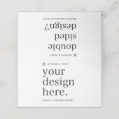 Gevouwen kaart Plaats uw ontwerp Upload (Buitenkant ongevouwen)