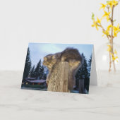 Gevouwen Kaart van 7 x 5 inch | Cathletic Cat (Gele Bloem)