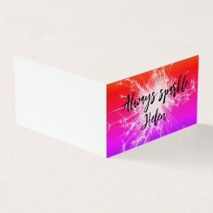 Gevouwen Kaart vuurwerk altijd sprankelen monogram