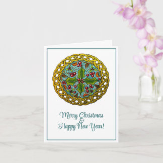 Gevouwen kerst Kaart gedrukt uit originele kunst