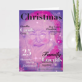 Gevouwen kerstkaart bedankkaart