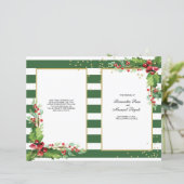 Gevouwen kerstprogramma - Groen & Goud (Staand voorkant)