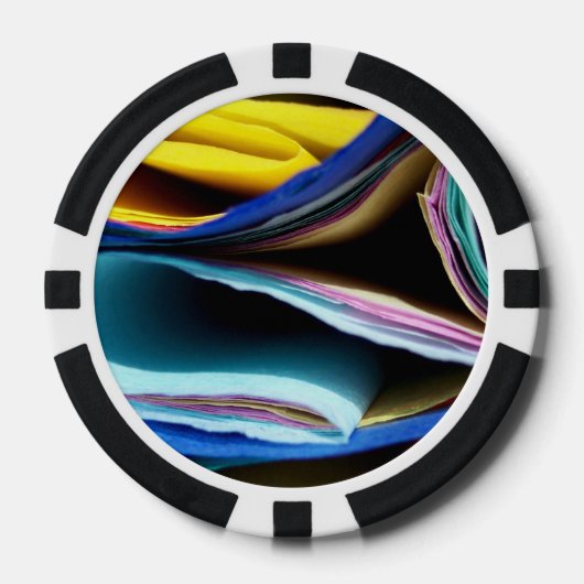 Gevouwen kleurrijk papier MF Pokerchips (Voorkant)