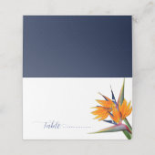 Gevouwen Plaats Kaarten Vogel van het Paradijs Blo (Buitenkant ongevouwen)