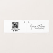 Gevouwen QR Code White Label Kaart ophangen (Buitenkant ongevouwen)
