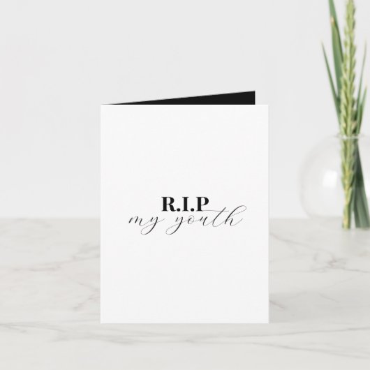 Gevouwen R.I.P. Mijn 30e verjaardag uitnodiging (Voorkant)