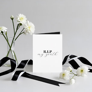 Gevouwen R.I.P. Mijn 30e verjaardag uitnodiging