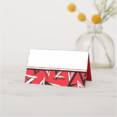 Gevouwen rode, zwarte, witte platte kaart (Achterkant)