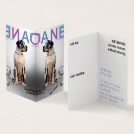 Gevouwen tijdschriftstijl Grote Deen Visitekaartjes