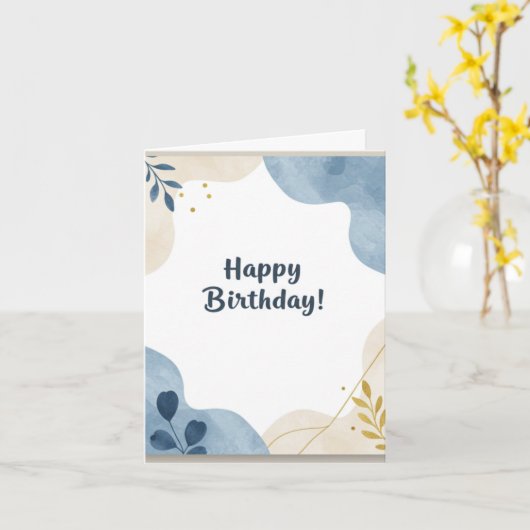 Gevouwen vaderdagskaart kaart (Gele Bloem)