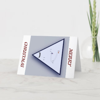 Gevouwen Vakantie Kaart Ski Design