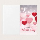 Gevouwen Valentijnsdag Kaart (Buitenkant ongevouwen)