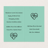 gevouwen veterinair Visitekaartje (Binnenkant ongevouwen)