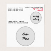 Gevouwen Visitekaartje (Buitenkant ongevouwen)