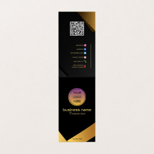 Gevouwen Visitekaartje met Logo, Slogan & QR