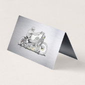 Gevouwen Visitekaartje motorfiets (Achterkant)