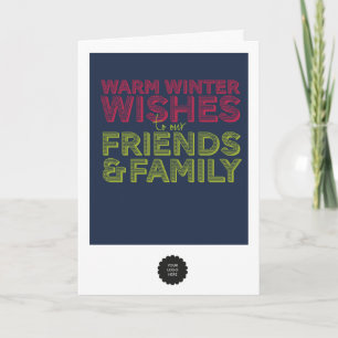 Gevouwen vrienden & Familie Feestdagen Kaart
