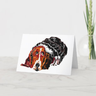 Gevouwen Wenskaart: BASSET HOUND DOG Kaart