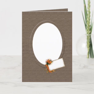 Gevouwen Wenskaart Fotosjabloon Heirloom Feestdagen Kaart