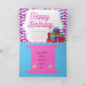 Gevouwen Wenskaart Kaart (Binnen)