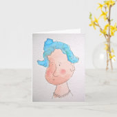 Gevouwen Wenskaart Kaart (Gele Bloem)