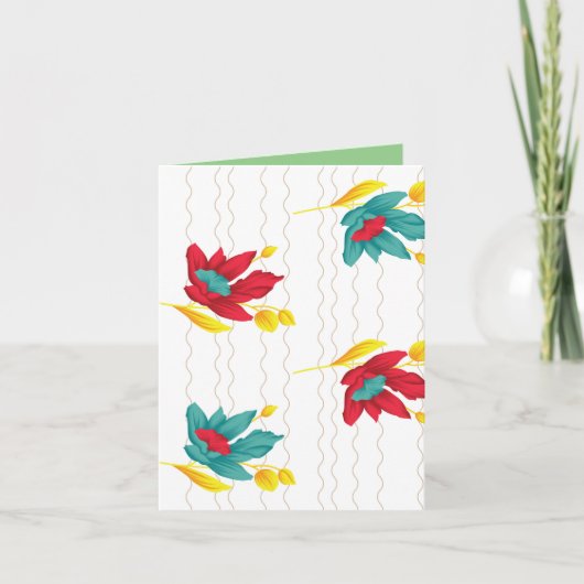 Gevouwen Wenskaart Kaart (Voorkant)