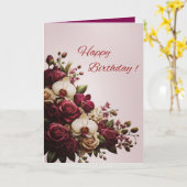 Gevouwen Wenskaart Kaart (Gele Bloem)