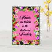 Gevouwen Wenskaart Kaart (Gele Bloem)