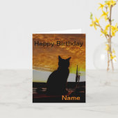 Gevouwen Wenskaart Kaart (Gele Bloem)