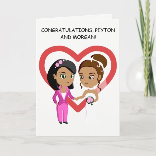 Gevouwen Wenskaart Kaart (Voorkant)