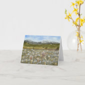 Gevouwen Wenskaart Kaart (Gele Bloem)