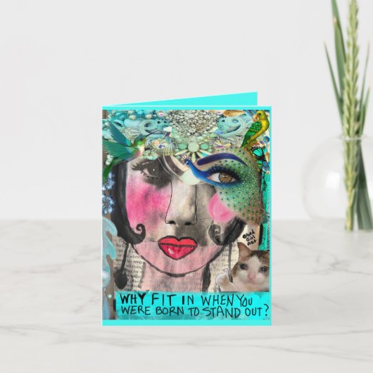 Gevouwen Wenskaart Kaart (Voorkant)