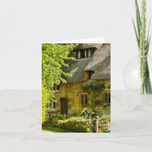 Gevouwen wenskaart met Engelstalige motief Kaart