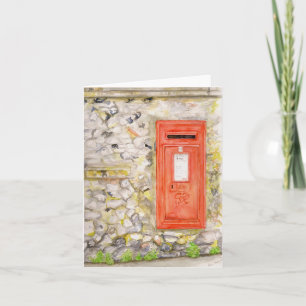 Gevouwen wenskaart met waterverf kaart