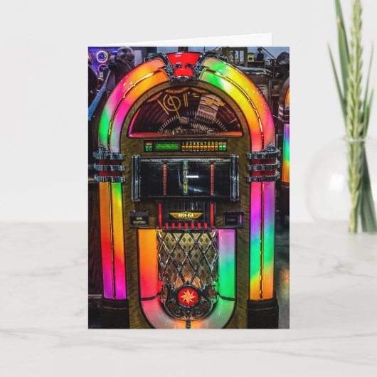 Gevouwen Wenskaart - , Retro Kaart (Voorkant)