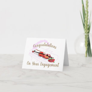 Gevouwen Wenskaart: Verloving Kaart