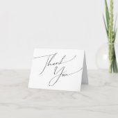 Gevouwen whimsical Minimalist Script Hartelijk dan Bedankkaart (Voorkant)
