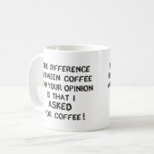 Gevraagd voor koffie niet uw mening Mokken kopjes (Voorkant links)