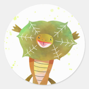 Gevriesde trekkers van gevelherbergen ronde sticker