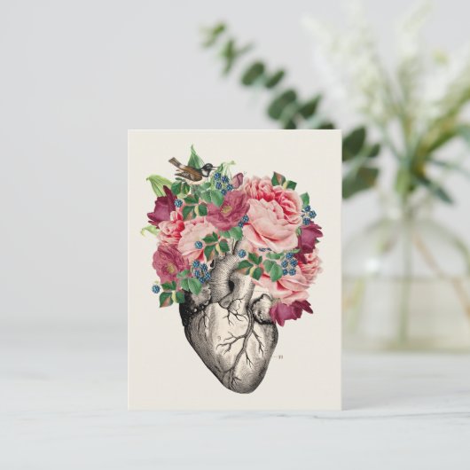 Gevuld aan Overlopend Anatomisch Hart Briefkaart (Staand voorkant)