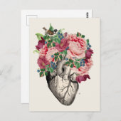 Gevuld aan Overlopend Anatomisch Hart Briefkaart (Voorkant / Achterkant)