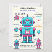 Gevulde Boy Leuke Speelgoed Grappige Robot Eerste  Kaart (Voorkant)