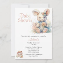 Gevulde Konijn Genderneutraal Baby shower