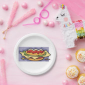 Gevulde sandwich papieren bordje (Feest)