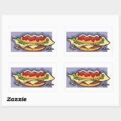 Gevulde sandwich rechthoekige sticker (Vel)