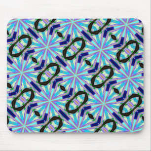 gewaagd geometrisch blauw zwart ontwerp mousepad muismat
