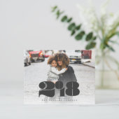 GEWAAGD NIEUWJAAR FEESTDAGENKAART (Staand voorkant)